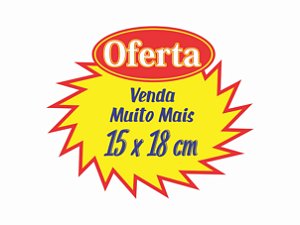 100 Cartaz Splash Oferta Promoção 15x18 Amarelo Mercado supermercado