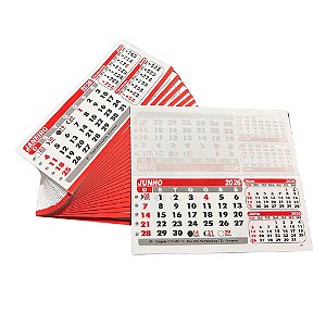 250 Refil Pvc Calendário 2026 Mesa Anual Bloco Pequeno 11,5x5