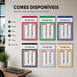 400 Calendários Sem Personalização 27x37 Folhinha 2027 De Parede Comercial 40
