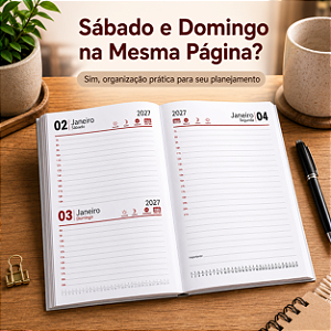 50 Unidades Miolo de Agenda Diária Refilada 2027 Sem Furo
