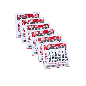 2500 BLOCOS 5X5 FOLHINHA MINI CALENDÁRIO 2027 PARA IMÃ GELADEIRA