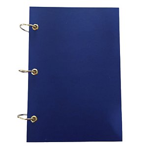 Caderno Argolado 200 Fls Pautado Pequeno Azul 3 Argolas A5