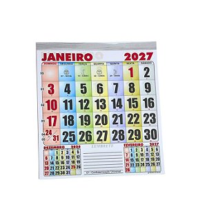 150 Refil Bloco Colorido 21x22 Calendário Comercial 2027