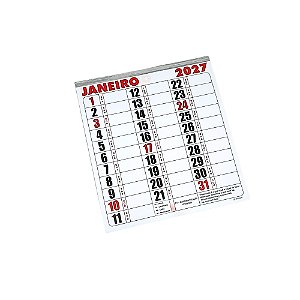 150 Calendário Comercial 2027 21x22 Refil Kit Folhinha Bloco Agenda