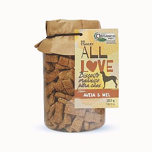 All Love - Biscoito Orgânico para Cães Aveia & Mel 200g