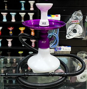 Narguile Malik Roxo com Branco