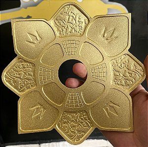 Prato mini imperial Hookah King Dourado