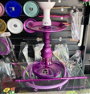 Narguile Malik Half 66 Roxo Com mangueira Anti Chamas