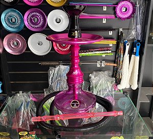 Narguile Malik Half 66 Pink Com mangueira Simples