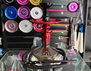 Narguile Triton Zip Vermelho com Mangueira Simples