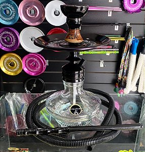 Narguile Magic Preto com vaso transparente