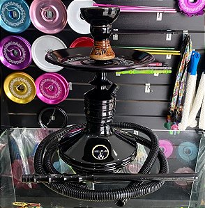 Narguile Magic Preto com vaso Preto