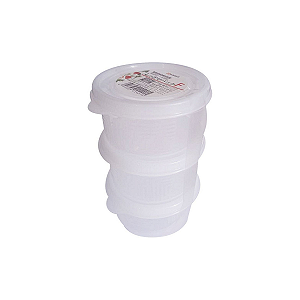 Kit C/ 3 Pote De Plástico Cada 180ml Japonês Nakaya Japao