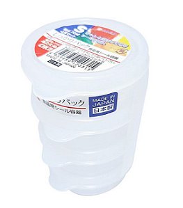 Kit C/4 Potes 70 Ml Plástico Tampa Japonês Nakaya Oriental S