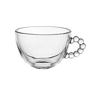 Jogo 4 Xícaras 100ml P/ Café De Cristal Bolinha L'hermitage
