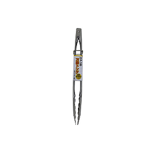 Pegador Legumes Salada Peixe Carne Inox Com Trava 30 Cm