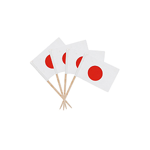 Palito Decorativo Bandeira Japão 100un | Petiscos Festa Futebol