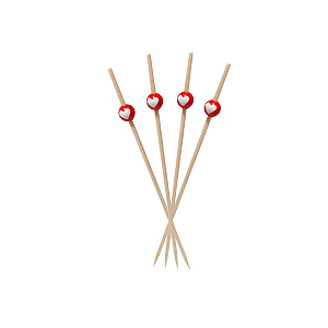 Espeto Decorativo Bolinha Coração Plástico 12cm 100un | Palito Petiscos Festa