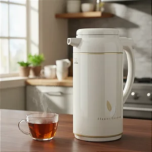 Garrafa Térmica Zojirushi Affb 1 Litro Bege Aço Inox Japão