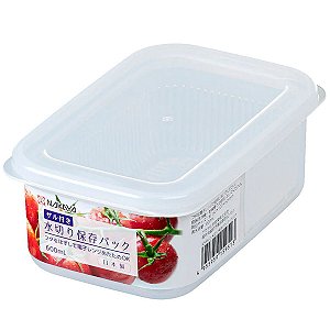 Pote Plástico 600 ml Tomatinho Com Rede E Tampa Nakaya Japão