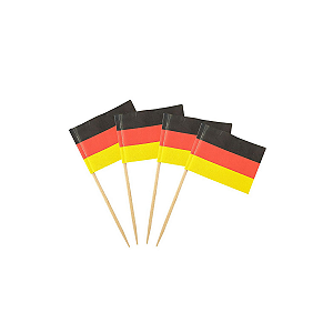 Palito Decorativo Bandeira Alemanha 100un | Petiscos Festa Futebol
