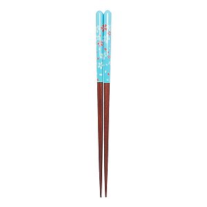 Hashi Pauzinho Flor De Cerejeira Azul Higiênico 23 Cm