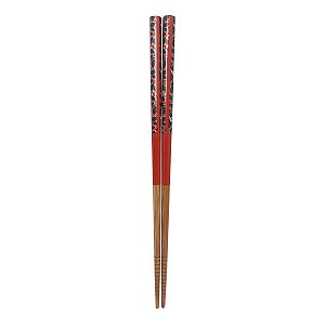 Hashi De Bambu Petalas Vermelhas Resistente Oriental Sushi