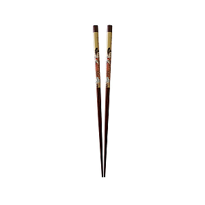 Hashi De Madeira Gueixa Marrom Japão 23cm Oriental Sushi