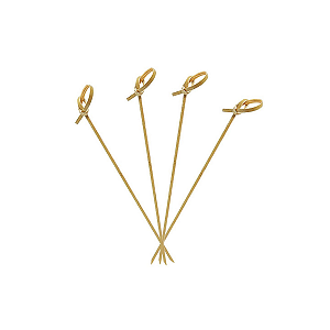 Espeto Bambu Nó 12cm 100un | Palito Decorativo Petiscos Finger Food