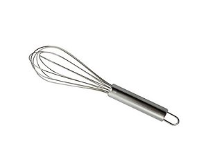 Batedor De Ovos Massa Bolo Manual Inox 29 Cm