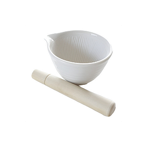 Suribachi Tigela Amassador Socador Temperos 7,5cm Com Pilão