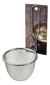 Coador Peneira De Misso Suporte Panela Cabo Aço Inox 10 Cm