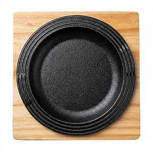 Chapa Teppan Ferro 15cm para Grelhar Porções Oriental