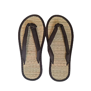 Chinelo Zori Japonês Marron de Palha Confortável