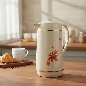 Garrafa Térmica Zojirushi 1 Litro Bege Momiji Ahgb - Marca Japonesa Elefante Qualidade Durabilidade