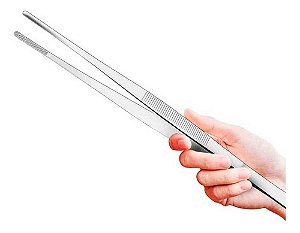 Pinça Inox 30cm Empratamento Chef Profissional Gastronomia