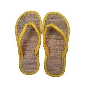 Chinelo Zori Japonês Amarelo de Palha Confortável