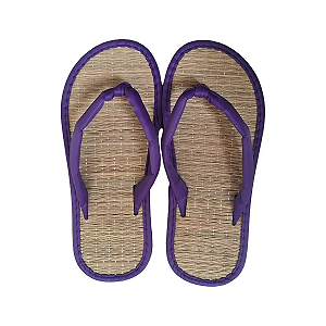 Chinelo Zori Japonês Violeta Lilás de Palha Confortável