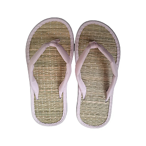 Chinelo Zori Japonês Rosa Claro de Palha Confortável