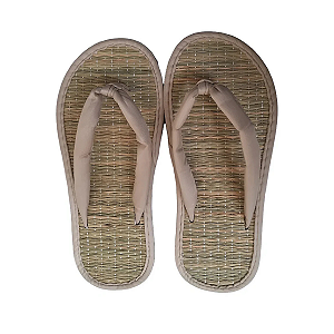 Chinelo Zori Japonês Bege de Palha Confortável