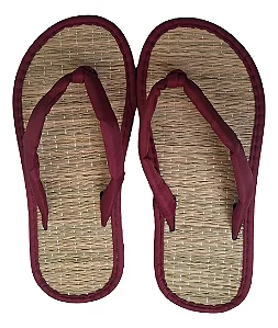 Chinelo De Palha Japonês Zori Vinho
