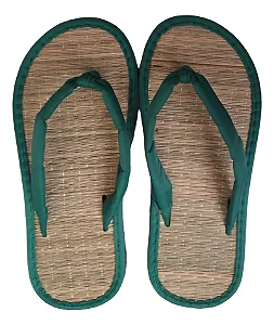 Chinelo De Palha Japonês Zori Verde