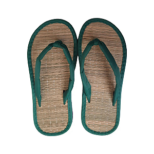 Chinelo Zori Japonês Verde de Palha Confortável