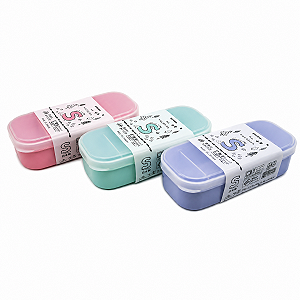 Pote Plastico Japones Nakaya 510 ml Azul com Divisoria