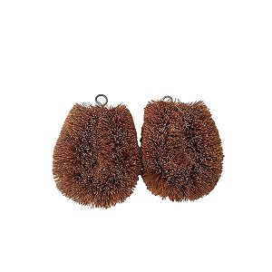 Escova de Coco P/ Limpeza Fibra Natural Palma 2pçs