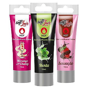 Gel Lubrificante Íntimo Comestível Hot  Soft Love