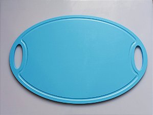 Tabua Para Corte Oval Com Pegador E Canaleta 50x33 Cm Anvisa