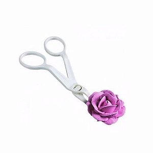 Tesoura Rosas Flores - Wilton Confeitaria Chantilly Bolo