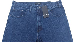 Calça Jeans Masculina Pierre Cardin Reta Tradicional Cintura Alta - Ref. 462P591 Azul - 100% Algodão