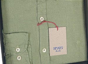 Camisa Dimarsi (Slim Fit) - Puro Linho -  Manga Longa - Não Contém Bolso - Ref. 1110VR